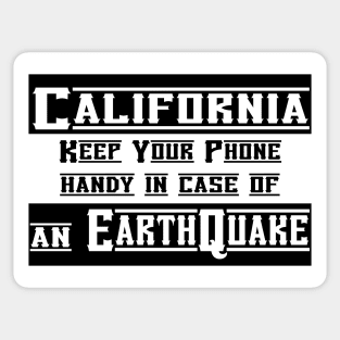 Earthquake in California US Sticker